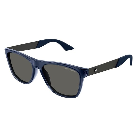 New MONT BLANC Extreme Blue Square MB0298S 002 Sunglasses Women - Picture 1 of 3